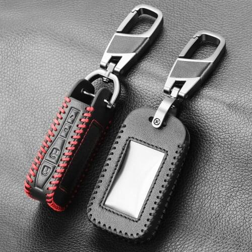 Leather Car Key Case For Starline E63 E90 E91 E61 E95 E66 2-Way Car Alarm LCD Remote Controller Keychain Transmitter Keys Cover