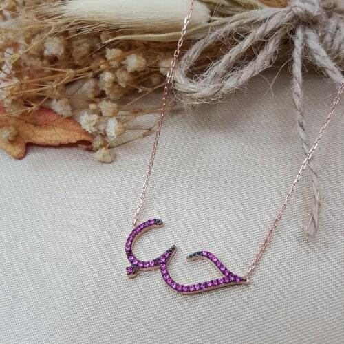 Love 925 Silver Necklace Turkish Jewelry Valentines Days Zircon Fashion Necklace For Women Minimalist Style Luxury Designer