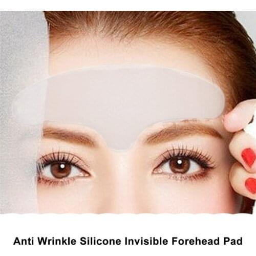 Reusable Useful Beauty Skin Care Transparent Washable Self Adhesive Silicone Anti Wrinkle Forehead Mask Sticker Skin Care Tool