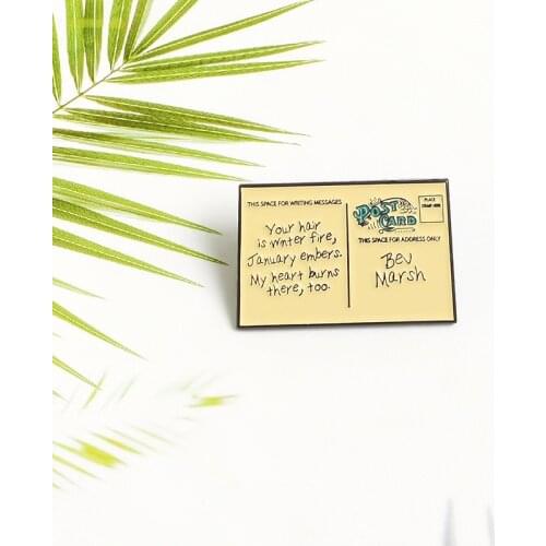 Cartoon Fun Geometric Letters Enamel Pins Brooch Clown Envelope Pin Alloy Badge Punk Jewelry Clothes Accessories Gift for Friend