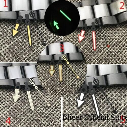 Super Green Luminous Watch Hand Needle Set fit NH35A NH36A 7s26 7s36 7s25 7s35 6r15 4r15 4r35 4r36 6309 7002 7009