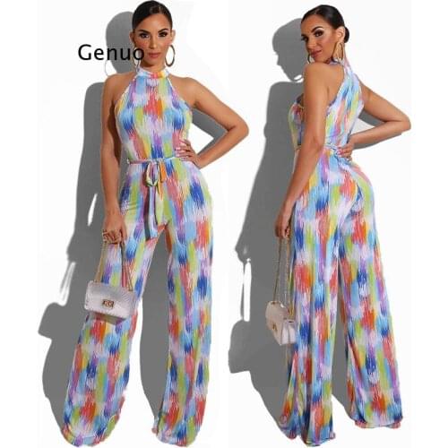 New Fashion Colorful One-Piece Pants with Frills Womens Customized Rainbow Pants Layered High Waist Plus Size High Street Photo