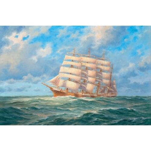 Sailboat The wooden puzzle 1000 pieces ersion jigsaw puzzle white card adult childrens educational toys