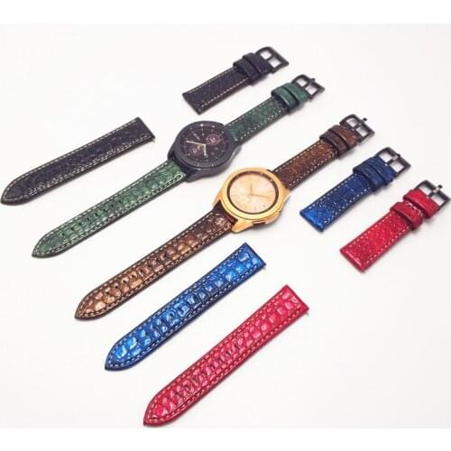 For Samsung Galaxy Watch 42mm 46mm Real Leather Wrist Strap For Samsung Gear S3 22mm Bracelet For Huami Amazfit 1 2 Watchbands
