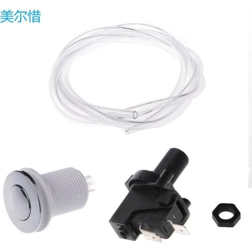 Bath Tub Spa Waste Garbage Disposal Self-Lock Air Switch Push Button Air Hose Dropshipping