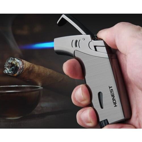 Cigar Lighter Blue Flame Creative Personality Cigarette Lighter Small Welding Torch Windproof Gas Lighter