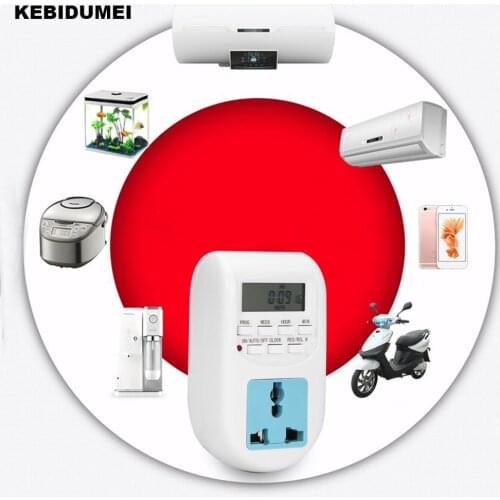 KEBIDUMEI Switch EU Plug Smart Digital Timer Energy Saving Timer Programmable Electronic Timer Socket Switch Kitchen Switch