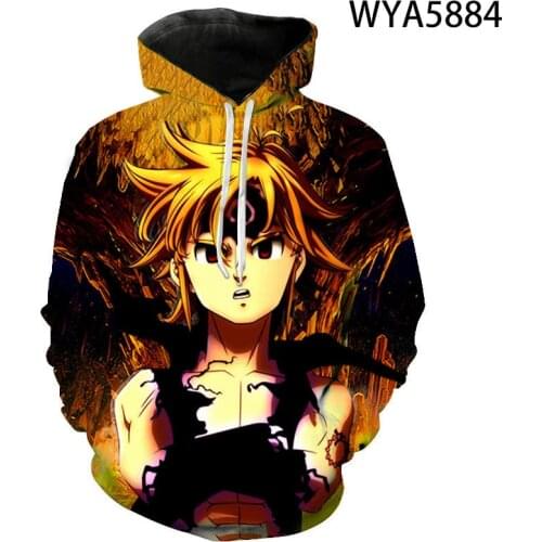 Sweatshirt The Seven Deadly Sins Nana Anime Long Sleeve 3D Printed Men Women Children Hoodies Streetwear Boy Girl Kids Cool Tops