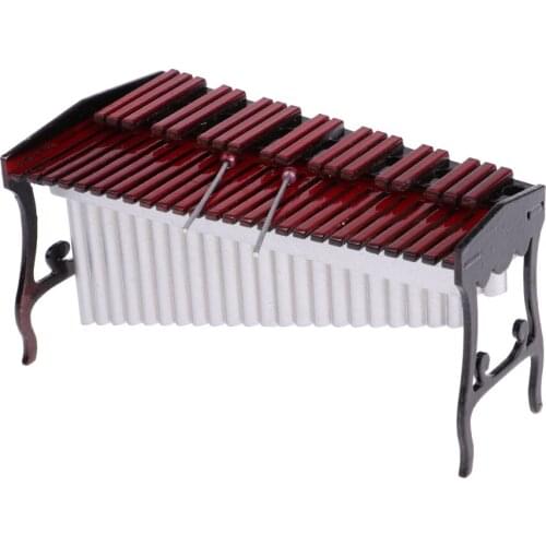Vintage Classical Percussion Mini Wooden Xylophone Model For Dollhouse Decor