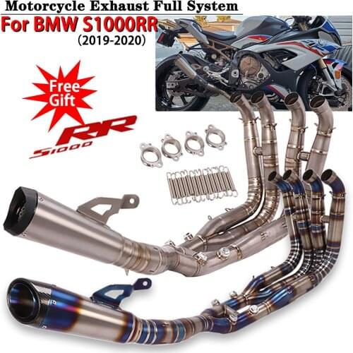 Slip on For BMW S1000RR 2019 2020 Titanium Alloy Motorcycle Exhaust Full System Escape Moto Modified Muffler DB Killer Link Pipe