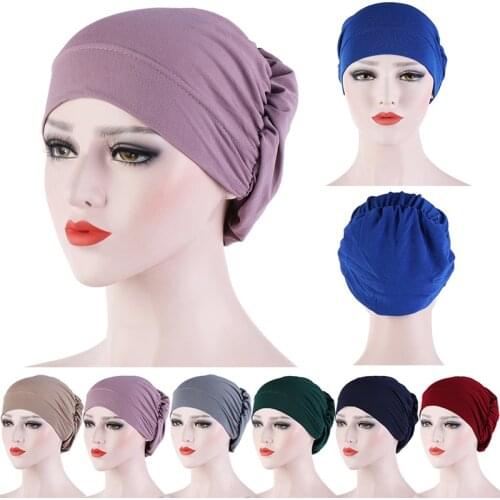 Women hijab scarf turban caps muslim headscarf Islamic under scarf cotton bandana bonnet multifunctional Inner turban hats mujer