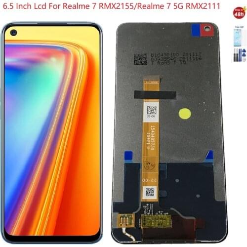 6.5 Inch Lcd For Realme 7 NFC Lcd RMX2155 Display Touch Screen Digitizer Assembly Replacement For Realme7 5G Displya RMX2111 LCD