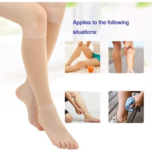 1 Pair Flesh Medical Stocking Elastic Varicose Veins Calf Socks For Woman Fatigue Relief Venous Pressure Pants Leg Sock Slimming