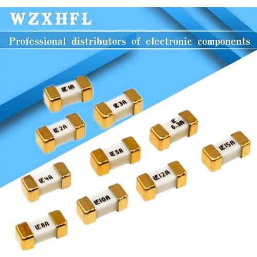 10PCS Gold foot 1808 125V 0451 SMD Fast blow Fuse 1A 2A 3A 4A 5A 6.3A 7A 8A 10A 0451 ultra-rapid fuses new original Gepyun