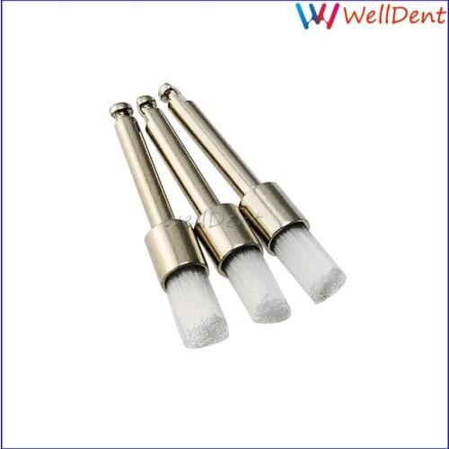 100pcs Dental lab Polishing Prophy Brushes Products Nylon latch flat Polisher Brush Professional
