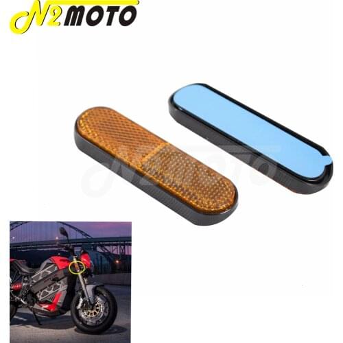 2 pcs Amber Motorcycle Dirt Bike ATV Safety Warming Reflector Sticker Stick On Reflection Plate for Harley Chopper Cafe Racer
