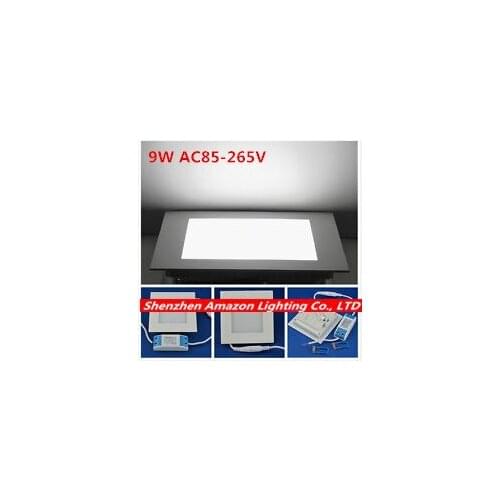 20pcs 9W LED Downlight Recessed LED Ceiling Square Panel Light AC85-265V LED Indoor Light DHL Free Shipping