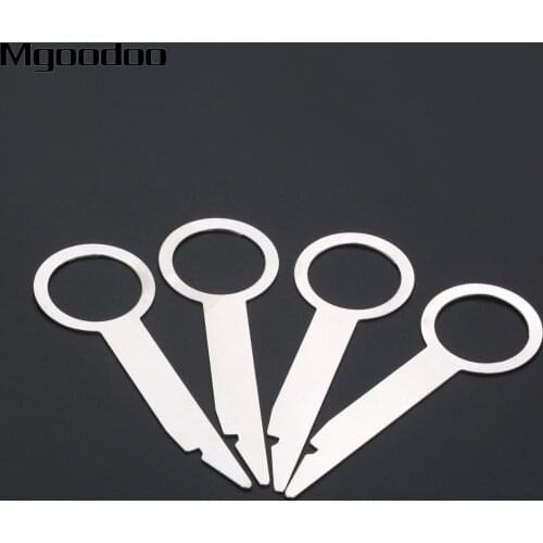 4Pcs Auto Repair Car CD Stereo Radio Removal Release Sheet Metal Tool Keys Pins Car Repair Tool For VW Ford Audi Mercedes Benz