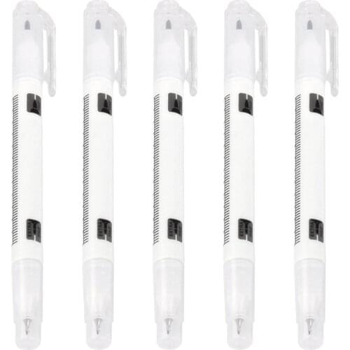 5pcs Microblading Tattoo Eyebrow Skin Marker Piercing Pen, Dual-Tip Scribe Tool