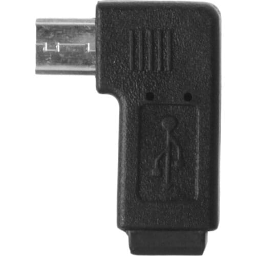 90d Left & Right Angled Mini USB 5Pin Female To Micro USB Male Data Sync Adapter