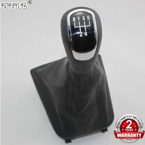 For Skoda Superb 2 MK2 2008 2009 2010 2011 2012 2013 Car-Styling 5 Speed Car Stick Gear Shift Knob Leather Gaiter Boot