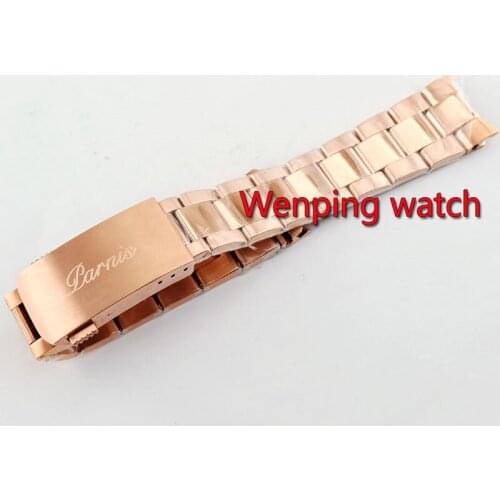 20MM 316L SOLID STAINLESS STEEL GOLD BRACELET FIT Parnis 40MM WATCHES p894