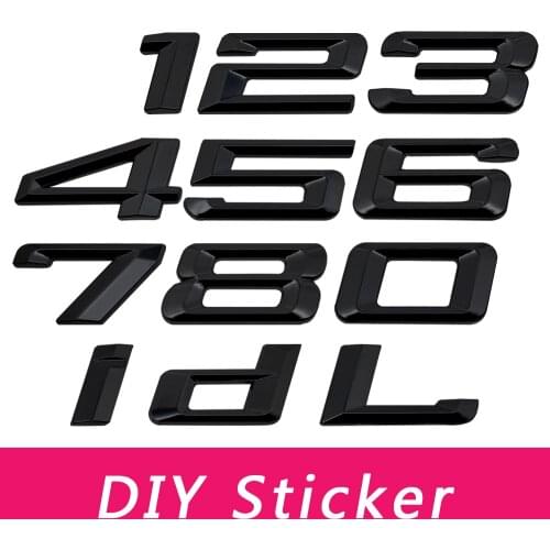 For BMW Rear Trunk Emblem 740LI 325I 180LI X5 X6 M3 Z4 E46 F30 3D Plastic Metal DIY Number Letter Tail Sticker Decal Car-styling