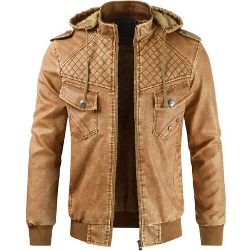 European Motocycle Jackets Leather Jacket For Men Velvet Mens PU Coats Streetwear Plus Size High Street Overcoats Male XXXL A517