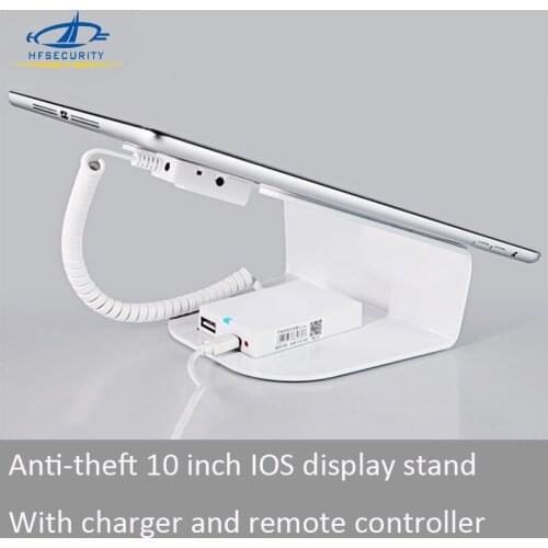 [ HFSECURITY ] 10 Inch IOS Pad Anti Theft Alarm Display Stand with Mini Charger Remote Control Locks for Pad Display Stand