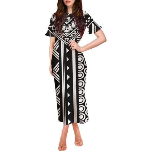 HYCOOL African Stripe Design Black Maxi Dresses Womens Sexy Club Plus Size Evening Dresses Wholesale Party Ruffle Sleeves Dress
