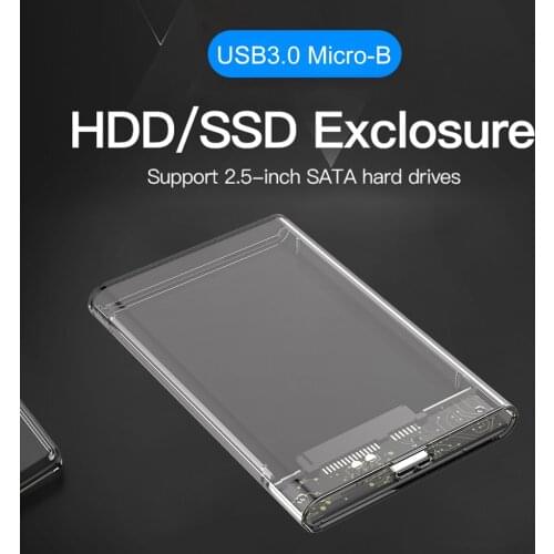 KingSpec 2.5 SSD Hard Disk Enclosure SATA to USB adapter HDD Case for 2.5 Inch HDD SATA SSD Disk External hdd enclosure USB 3.0