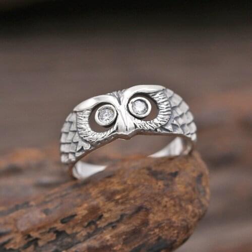 Korean Style Hollow Finger Ring Women Mini Owl Color Ring Cute Round Owl Ring Simple Fingers Tail Rings