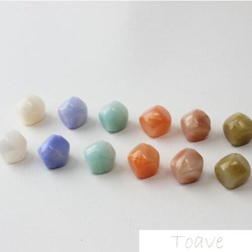 Macaron Color Irregular Straight Hole Beads Magic Gold Sand Effect DIY Beaded Accessories Material 10pcs