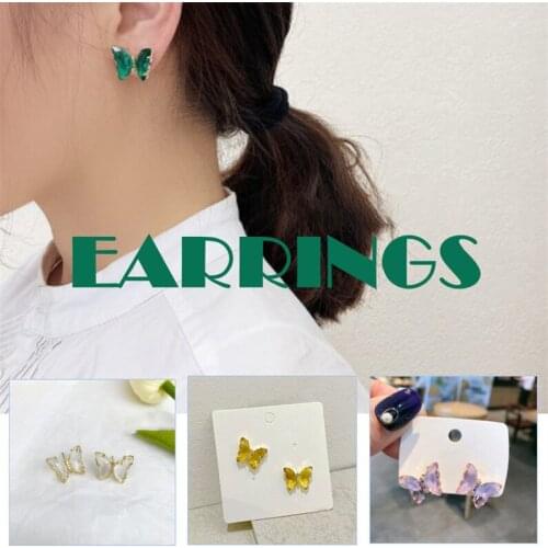 New Transparent Butterfly Earrings for Women Fashion Jewelry