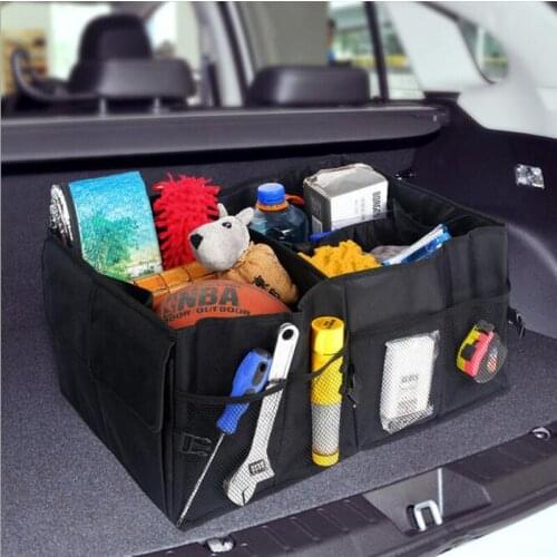 Foldable car storage bag portable trunk storage bag car truck black SUV trunk storage box