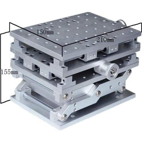 Portable 3D Workbench Laser Marking Engraving Machine 3 Axis Moving Table 210x150x150mm Optical Experiment XYZ AXIS Table