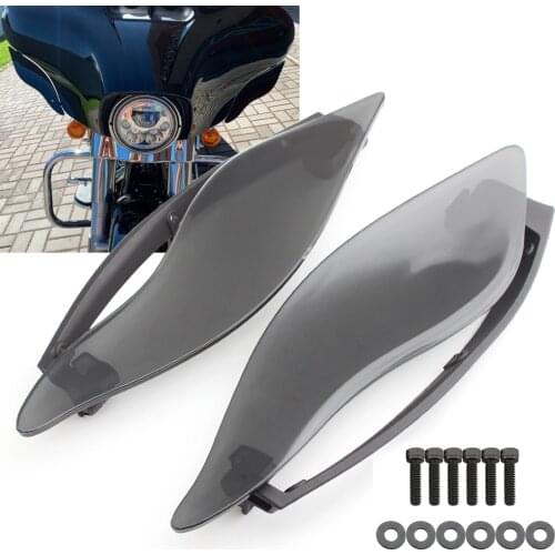 Motorcycle Side Wing Windshield Adjustable Fairing Air Deflector For Harley Touring Ultra Limited Electra Street Glide 2014-2020