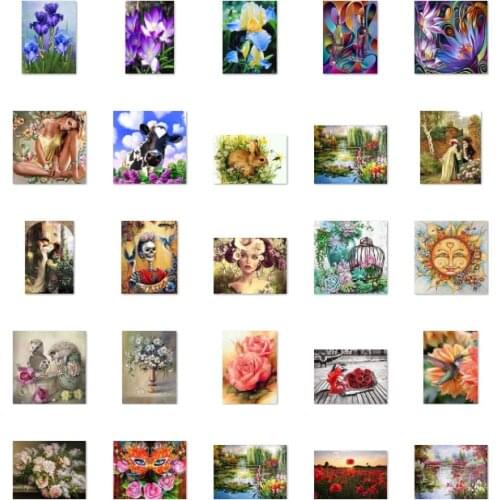 Rose flowers cross stitch kit people 18ct 14ct UNprinting11ct count print canvas stitches embroidery DIY handmade needlework
