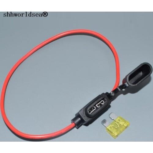 Shhworldsea 16AGW Waterproof Auto Inline mid In-Line Fuse Holder standard Waterproof Harness Seat With Line Fuse Box 30CM