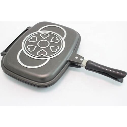 Non-stick Double Side Grill Pan, Frying Pan Forged Aluminum Frying Pan Frying Pans & Skillets Non-stick/granite Coating Bakelite