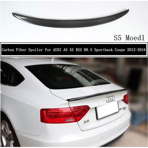 Carbon Fiber Spoiler For AUDI A5 S5 RS5 B8.5 Sportback Coupe 2012 2013 2014 2015 2016 Wing Lip Spoilers Car Accessories