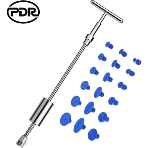 Super PDR Slide Hammer Dent Puller Suction Cups 18PCS Glue Tabs Dent Pullers PDR Tools Dent Removal Tools Kit Tools Kit For Car