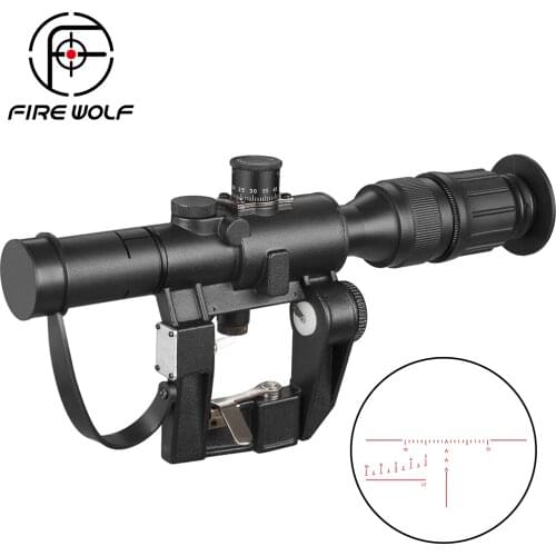Tactical Svd Dragunov 4x26 Red Illuminated Scope Hunting Rifle Scope Shooting Scope Red Dot Hunting Optics Hunting Laser
