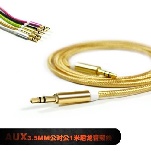 100cm 3.5mm Male to Male Car Aux Auxiliary Cord Knit Stereo Audio Cable 1 M for Mobile Phone Adapters for samsung Huawei xiaomi