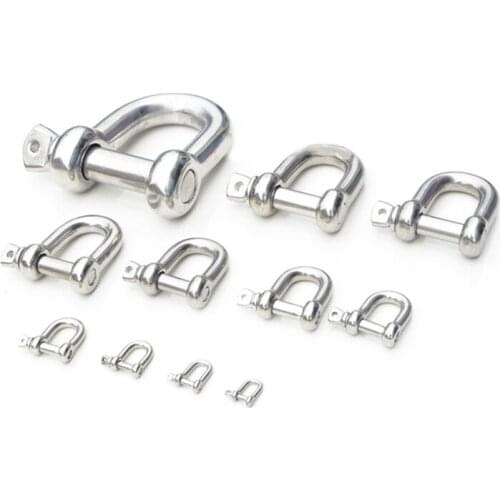 High Quality 304 Stainless Steel M4/5/6/8/10/12/14/16/18/20 Dee Buckle Type D Shackle D- Dee Shackle