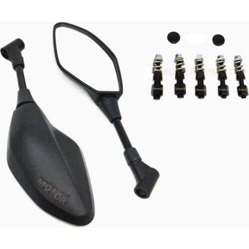 8 10mm Universal Motorcycle Rearview Rear View mirrors Black Side Mirror For Yamaha mt 03 mt 07 mt09 mt10 MT125 fz1 fz16 SV 650