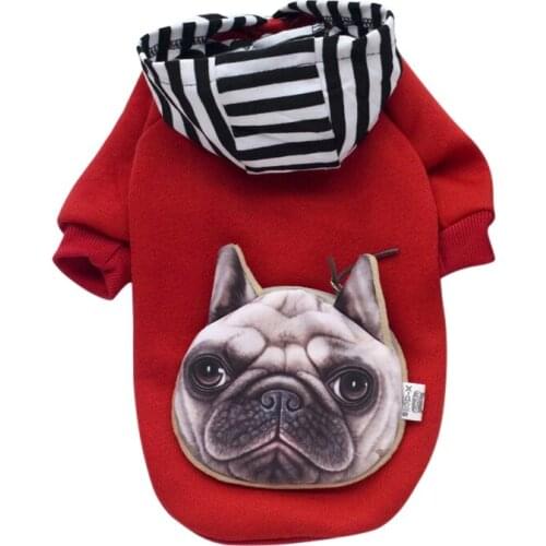 Winter Dog Clothes Pet Dog Hoodies Jacket Coat Backpack Warm Clothing Cartoon Design For Small Medium Dog