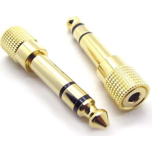 1PC 6.5-3.5 earphone adaptor headset plug for electronic musical instruments gold plated