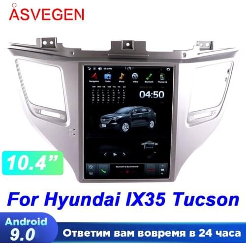 10.4'' Vertical Screen ForHyundai IX35 Tucson With Tesla Style Android Car DVD GPS Navigation Player RAM 2G ROM 32G With RDS