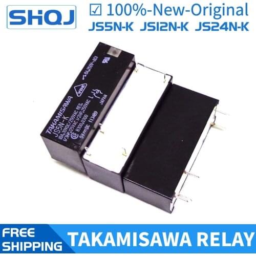 10PCS TAKAMISAWA RELAY JS5N-K JS12N-K JS24N-K 5V 12V 24V DC Brand new and original relay